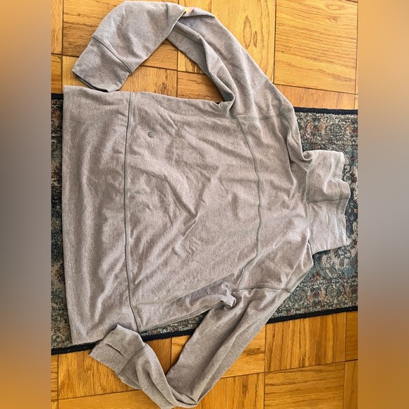 Lululemon rulu pullover 8 gray chic cowl winter fall casual comfy yoga lounge - Picture 9 of 9